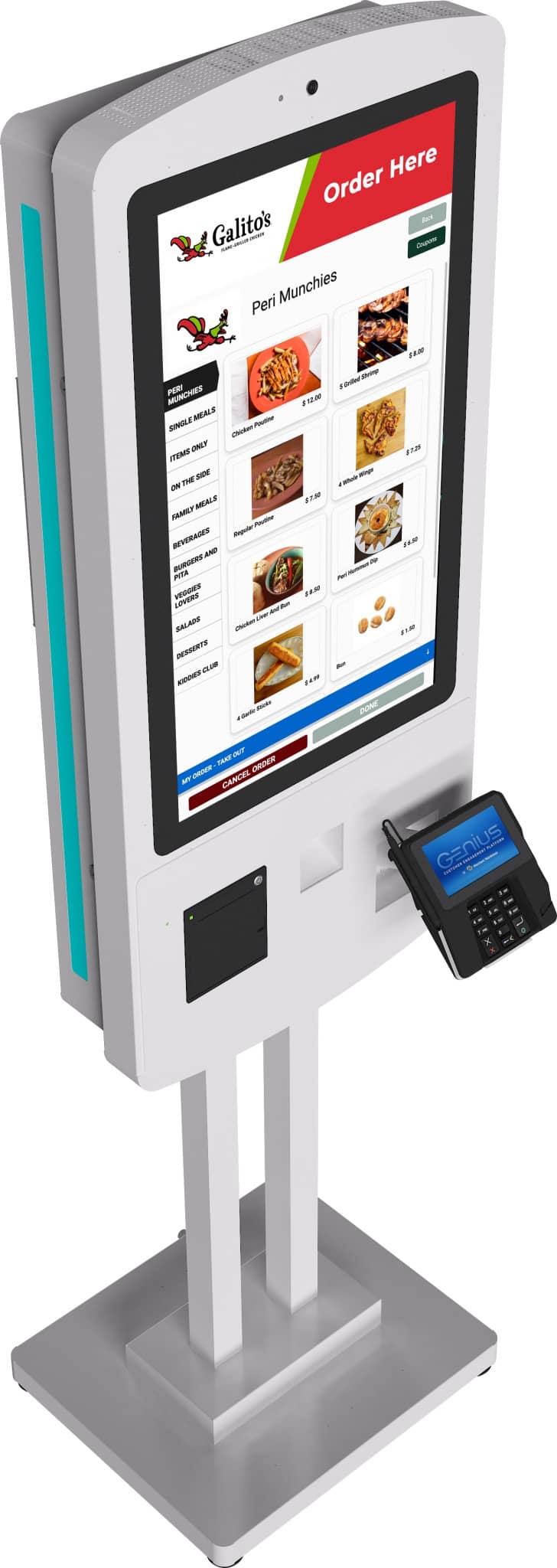 32" Self Order Kiosks by Eflyn Retail and Restaurant Automation with 2020 Touchscreen Windows