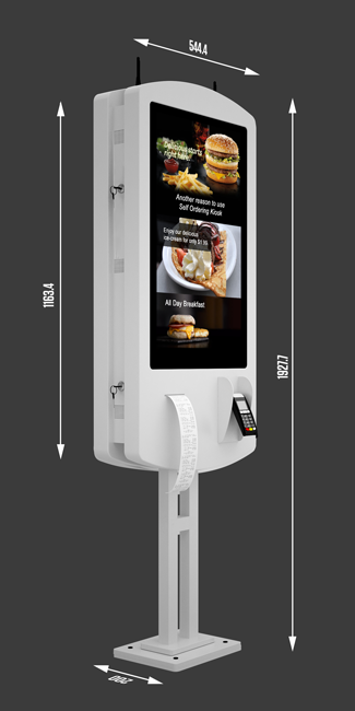 Eflyn Self Ordering Kiosk Measurements