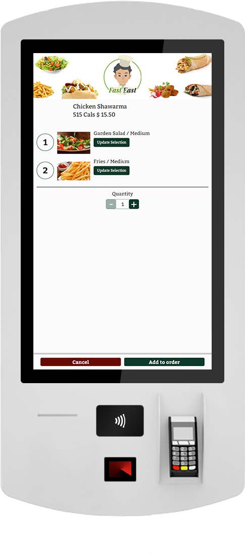 Self Ordering Kiosk Review Page