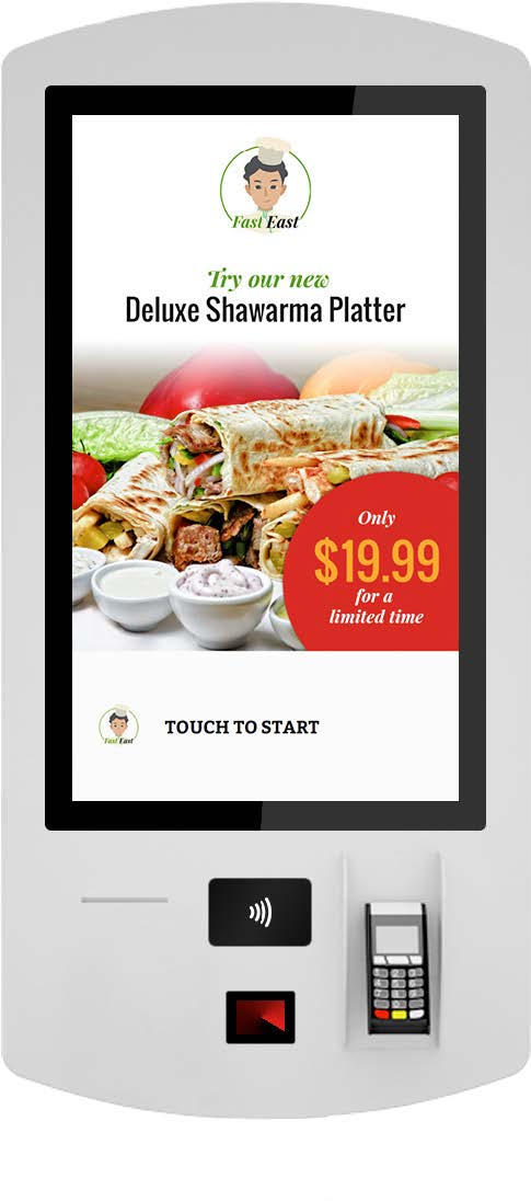 Self Ordering Kiosk Front End Screen