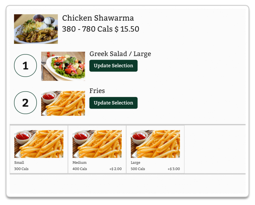 SELF ORDERING KIOSK UPSELL SCREENSHOT